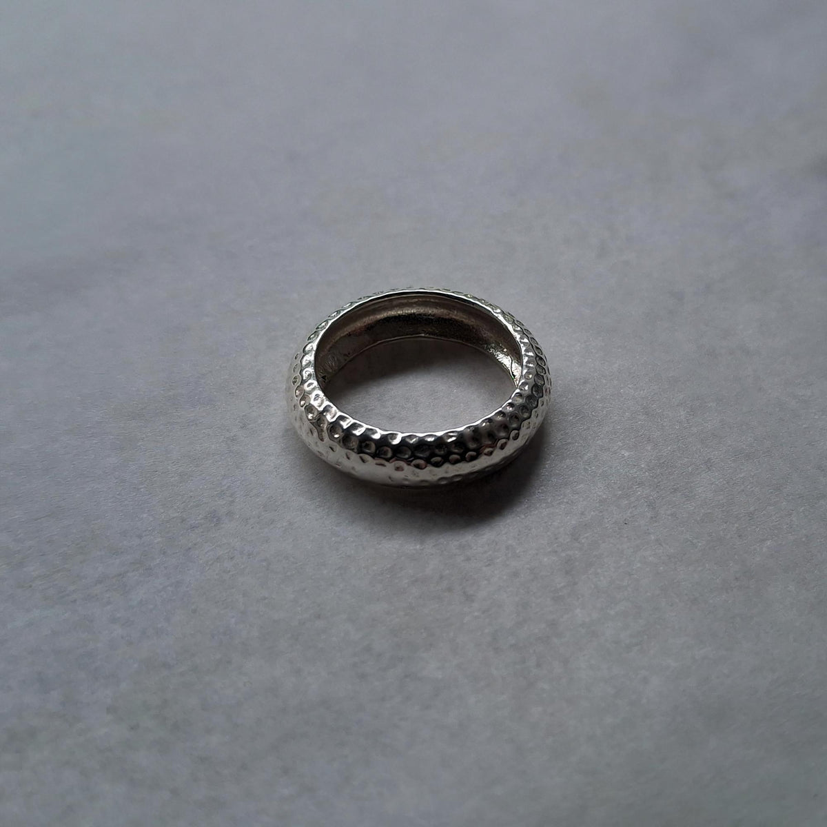 Exotic Reptile Print Ring | Shagreen Texture Band, alternate angle