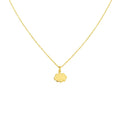 Dainty Sterling Silver Cloud Necklace, Minimalist Charm, in Yellow Gold Plated finish
