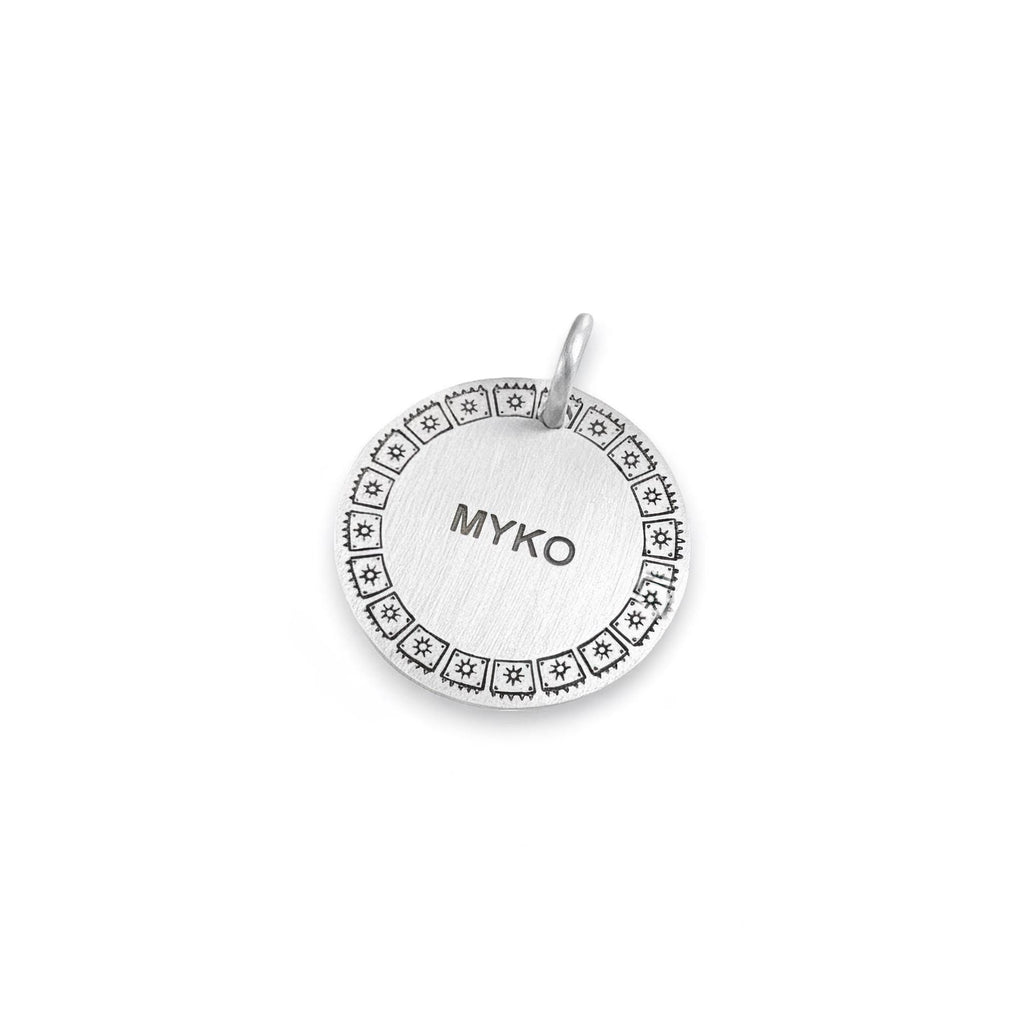 Boho Stars Dog Tag | Custom Engraved Pet ID Collar Charm, styled view