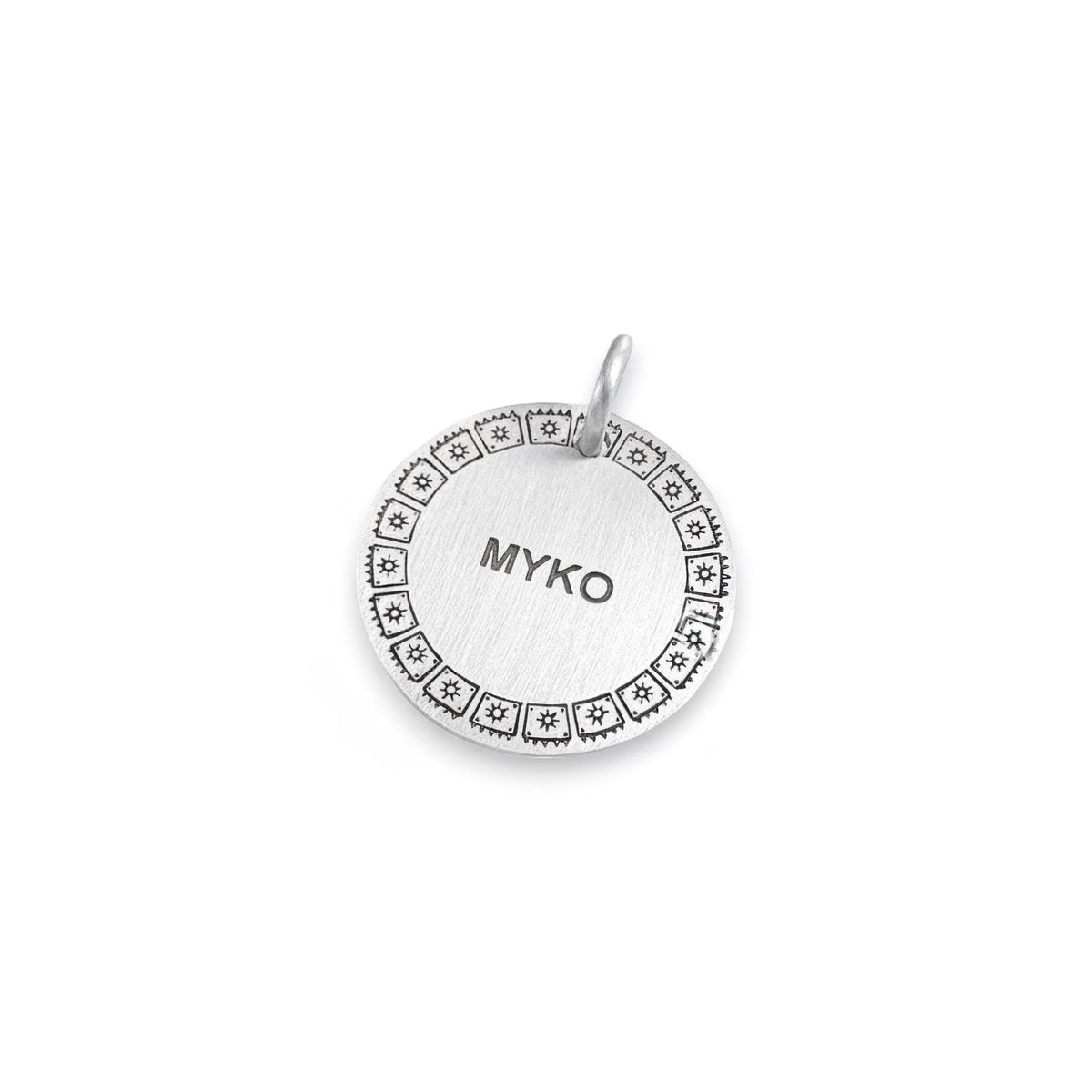 Boho Stars Dog Tag | Custom Engraved Pet ID Collar Charm, styled view