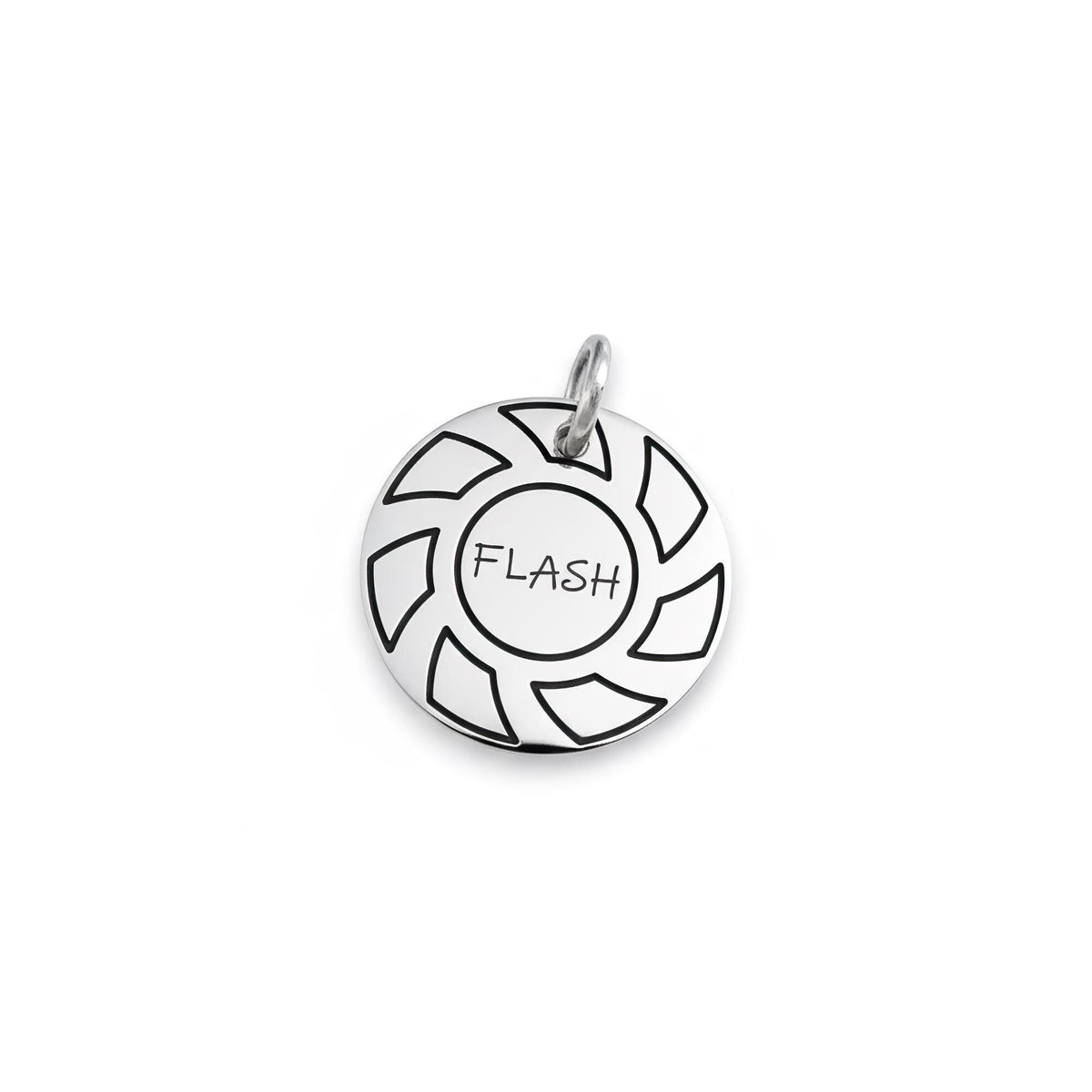 Motion Dog Tag | Custom Engraved Pet ID Collar Charm, styled view