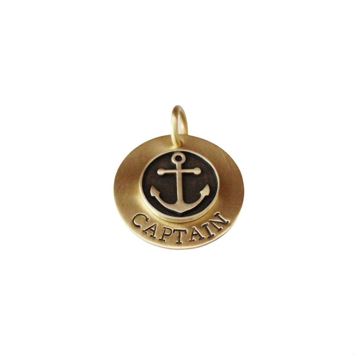The Anchor Sigil | Artisan Mixed Metal Pet ID & Custom Engraved Dog Tag, front view