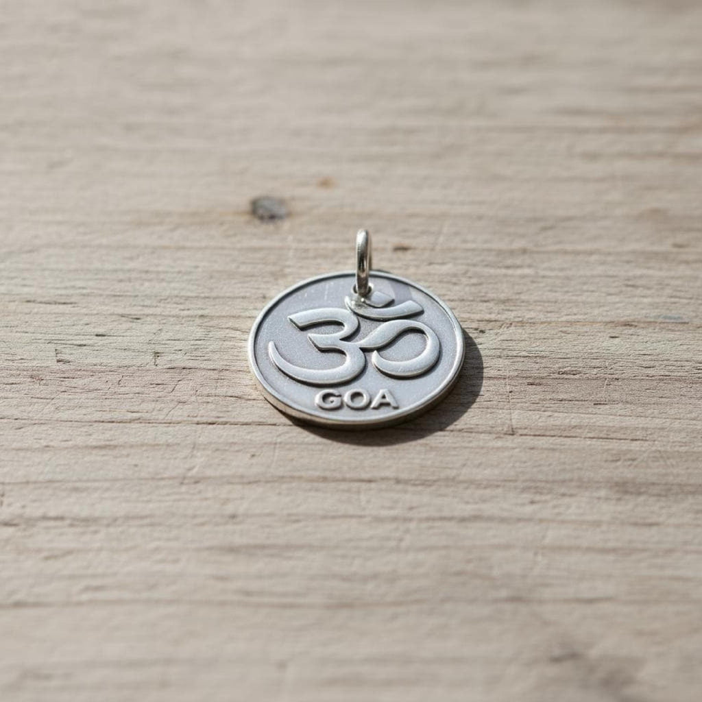 Om Symbol Dog Tag | Custom Engraved Spiritual Pet ID, additional detail