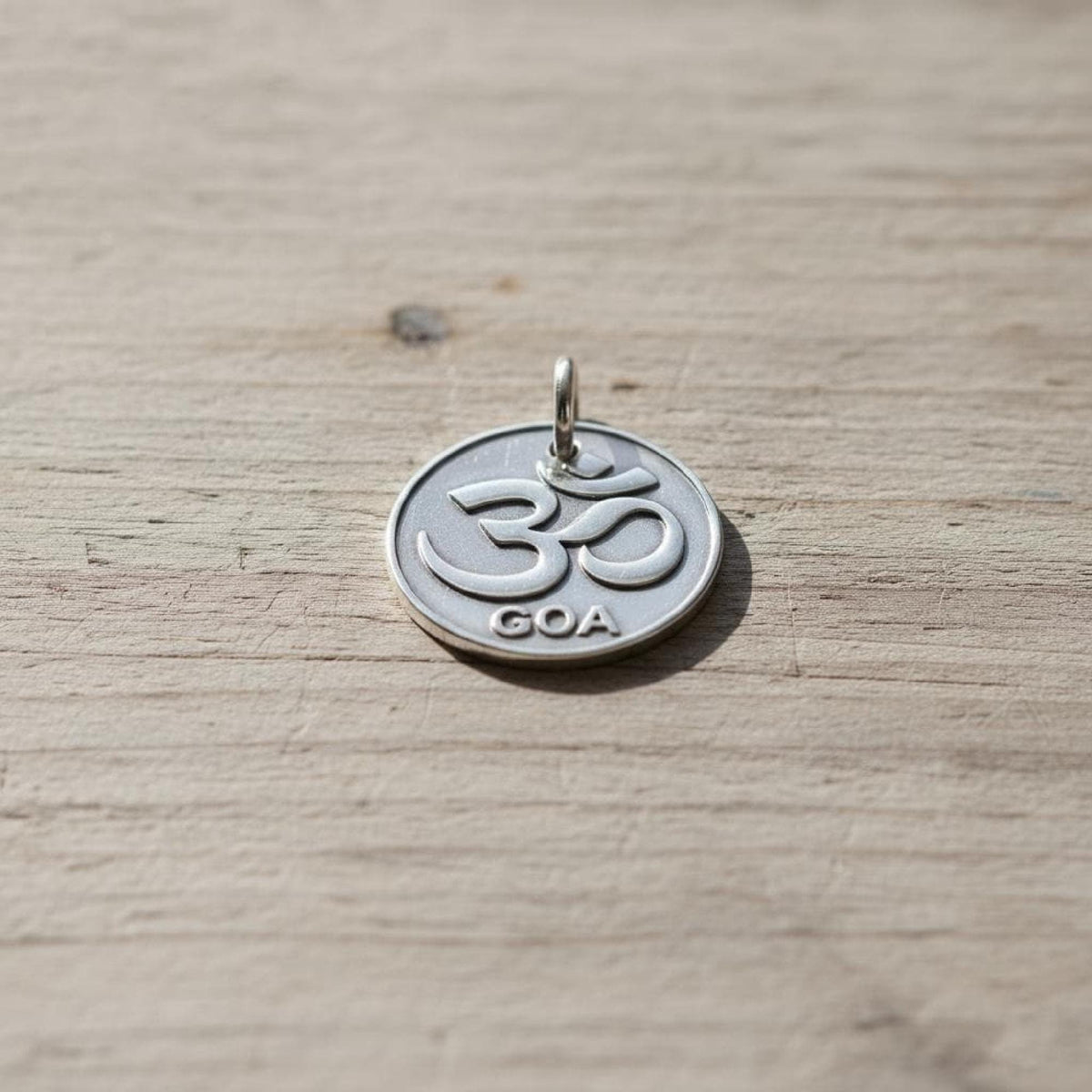 Om Symbol Dog Tag | Custom Engraved Spiritual Pet ID, additional detail