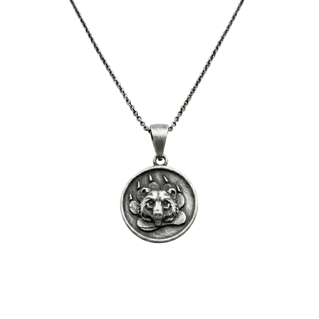 Bear Paw Medallion | Courage & Protection Talisman, styled view