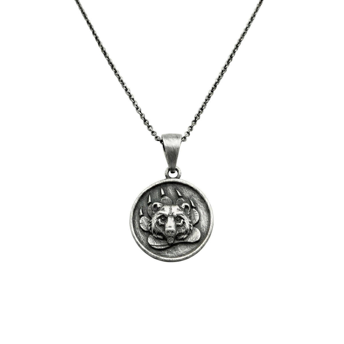 Bear Paw Medallion | Courage & Protection Talisman, styled view