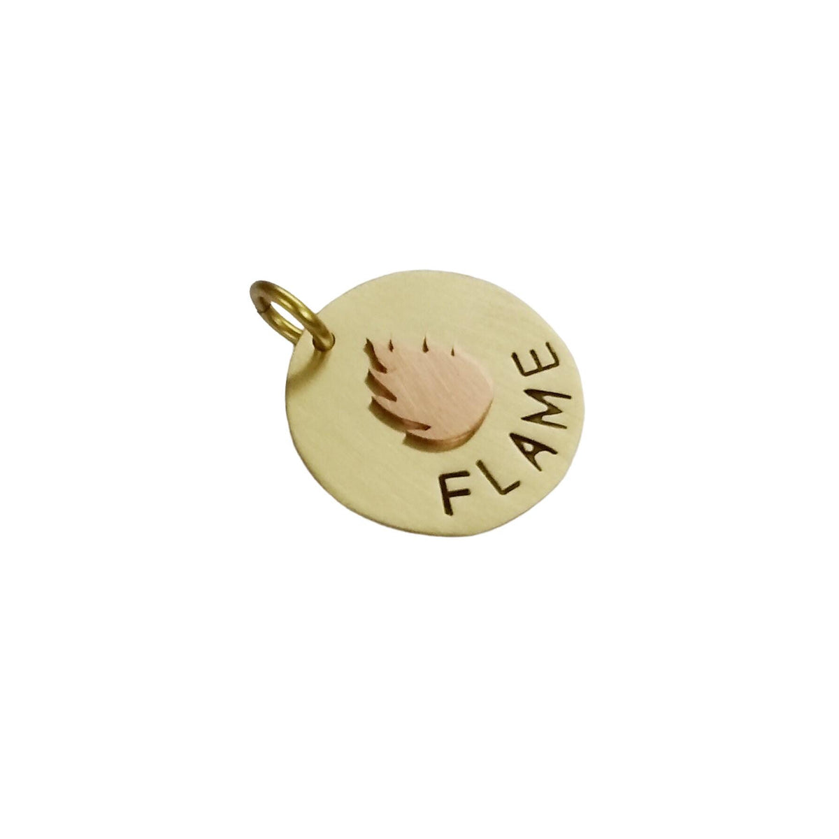 The Blazing Spirit Token | Artisan Flame Pet ID & Custom Tribal Dog Tag, alternate angle
