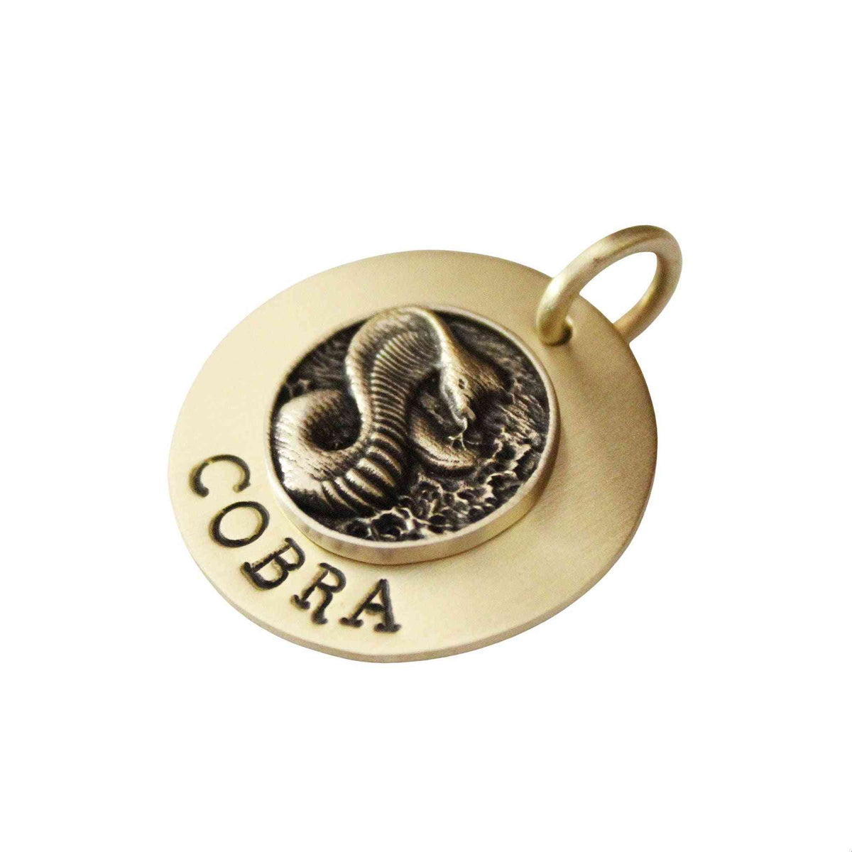 The Serpent Token | Artisan Cobra Pet ID & Custom Engraved Dog Tag, additional detail