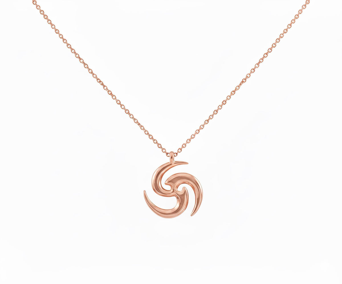 Tomoe Necklace | Cosmic Balance Talisman, in Rose Gold Plated finish