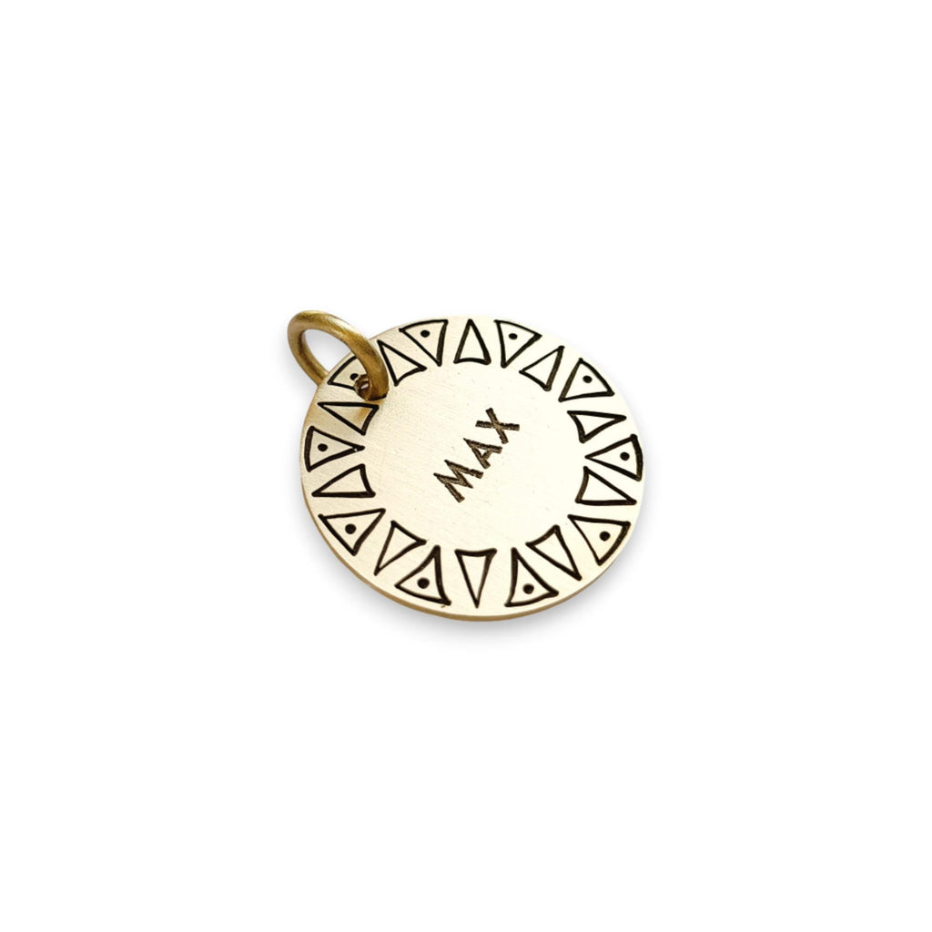 The Resilient Thorns Token | Artisan Ethos Pet ID & Custom Engraved Dog Tag, alternate angle