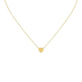 Silver Heart Necklace, Dainty Love Charm, Minimalist Pendant (925 Sterling), in Yellow Gold Plated finish