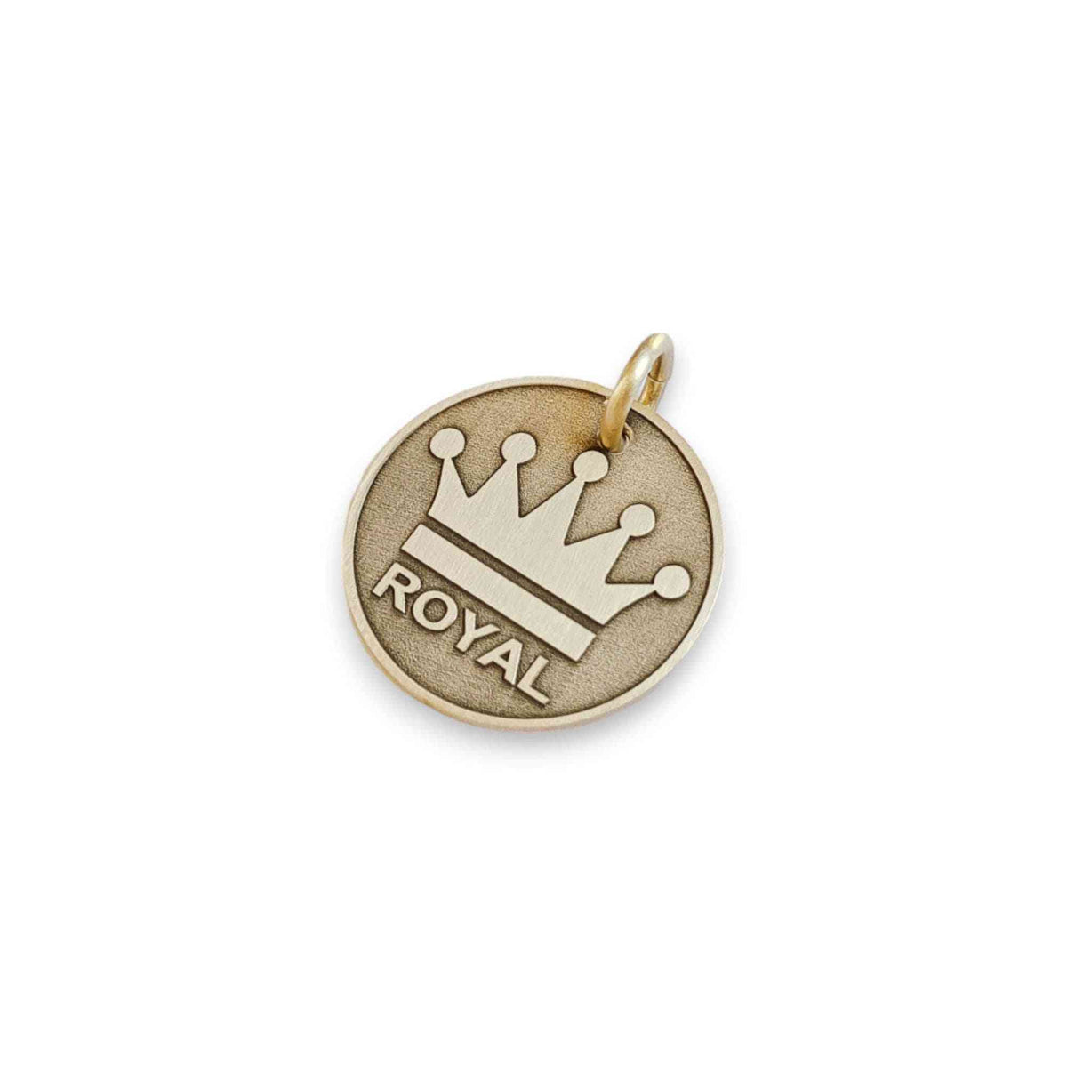 The Sovereign Token | Artisan Crown Pet ID & Custom Engraved Dog Tag, additional detail