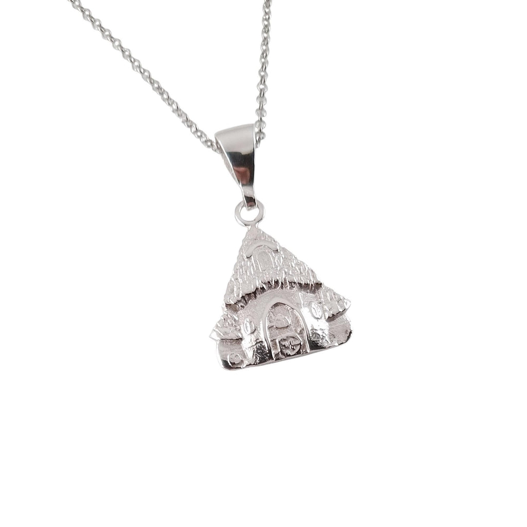 Mushroom House Necklace | Whimsical Forest Talisman, styled view