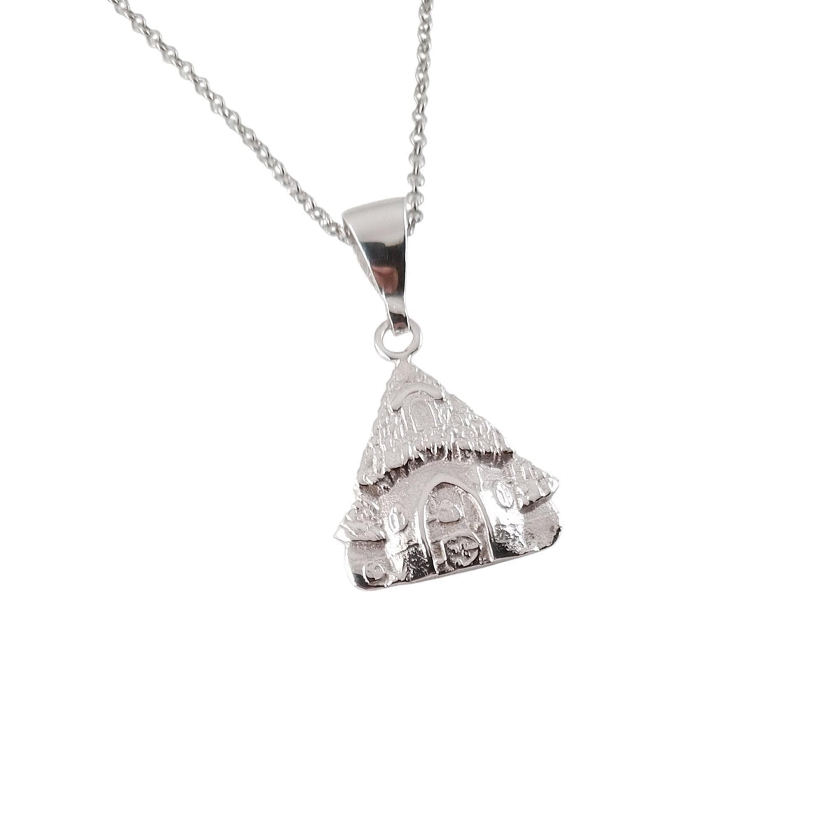 Mushroom House Necklace | Whimsical Forest Talisman, styled view
