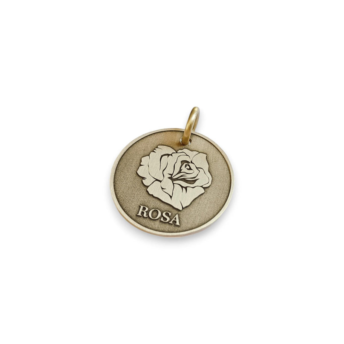 The Romantic Bloom Token | Artisan Rose Pet ID & Custom Engraved Dog Tag, additional detail