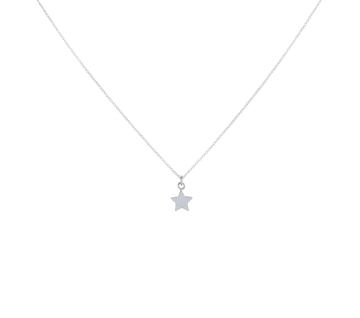 Star Necklace | Delicate Silver Celestial Charm | Inspirational Gift for Daughter, in White Gold Plated finish