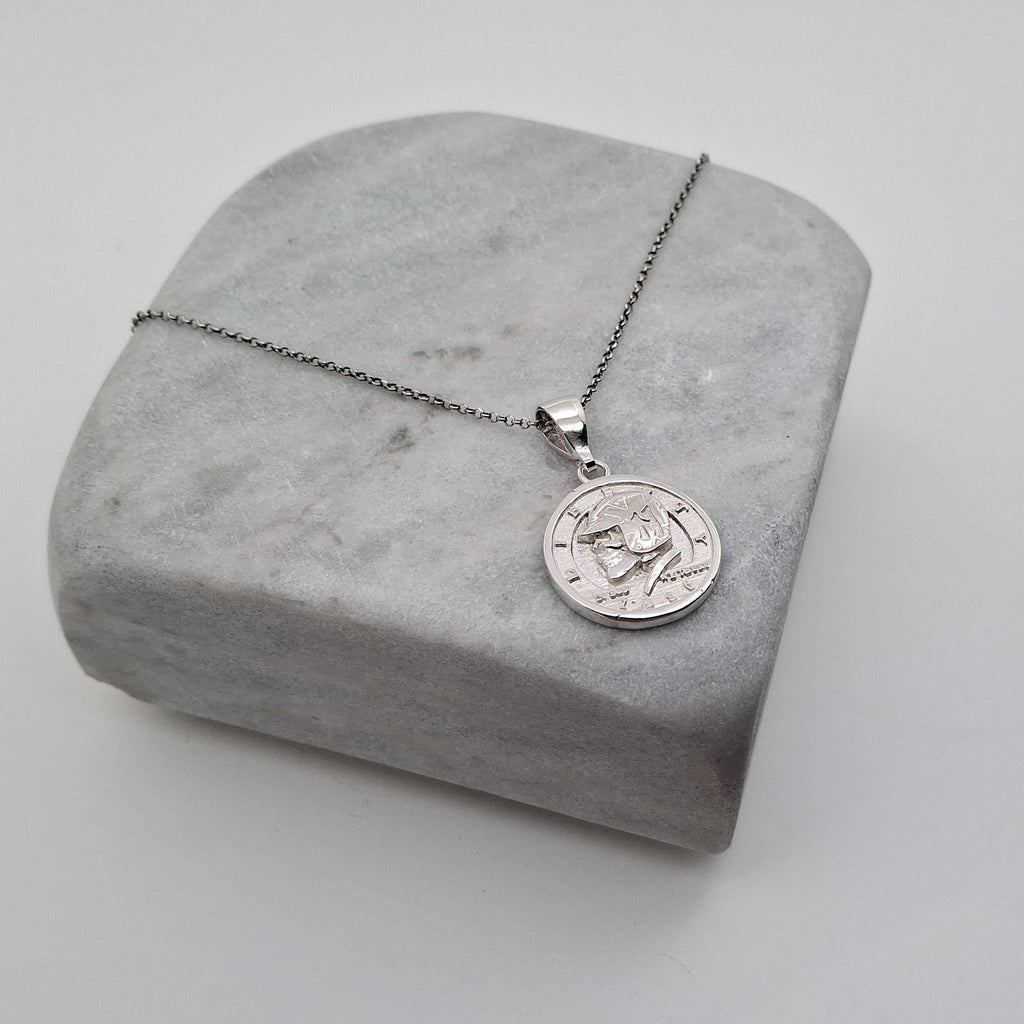 Liberty Skull Medallion | Memento Mori Talisman, alternate angle