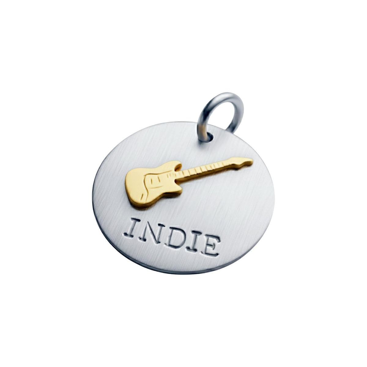 The Rockstar Token | Artisan Guitar Pet ID & Custom Dog Tag, front view