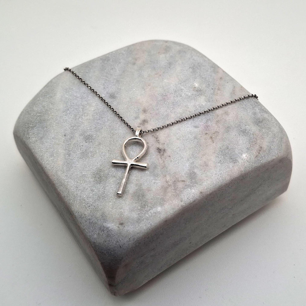 Gold Plated Ankh Necklace | Ancient Egyptian Key of Life, alternate angle