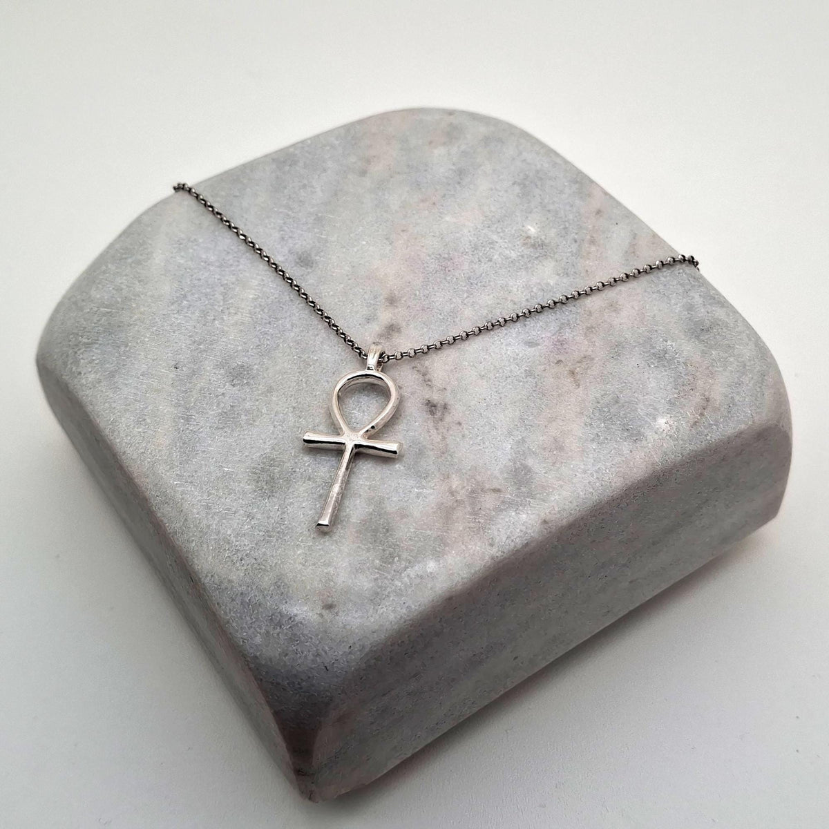 Gold Plated Ankh Necklace | Ancient Egyptian Key of Life, alternate angle