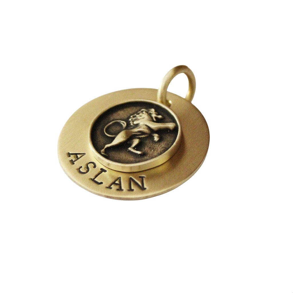 The Regal Sigil | Artisan Lion Pet ID & Custom Engraved Dog Tag, close-up detail