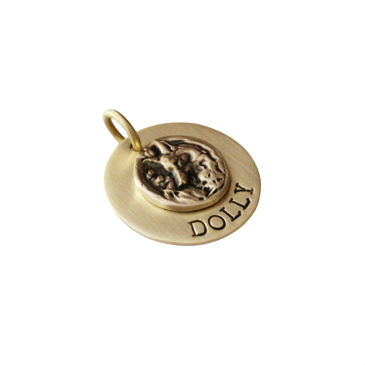 The Clever Fox Token | Artisan Woodland Pet ID & Custom Engraved Dog Tag, close-up detail