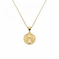 Scarab Medallion Necklace | Egyptian Rebirth Talisman, in Yellow Gold Plated finish