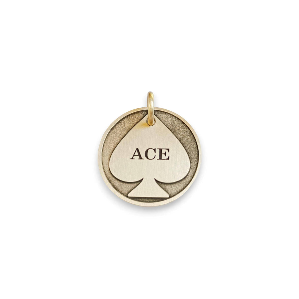 The Sovereign Spade Token | Artisan Ace of Spades Pet ID & Custom Engraved Dog Tag, styled view