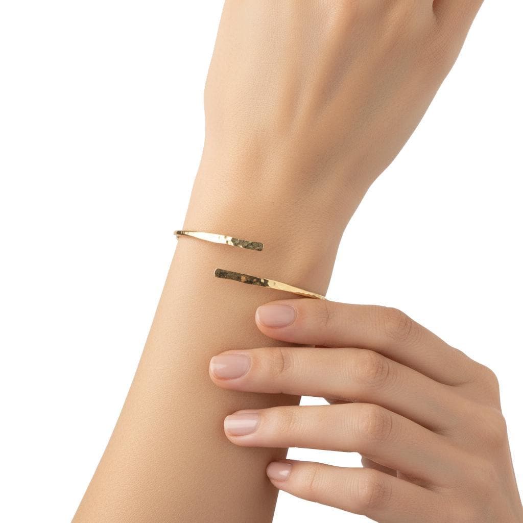 Bypass Bangle | Hammered Stacking Cuff
