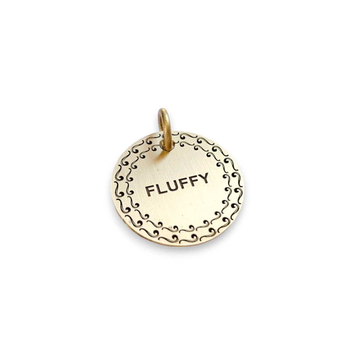 The Ocean Tide Token | Artisan Wave Pet ID & Custom Engraved Dog Tag, additional detail