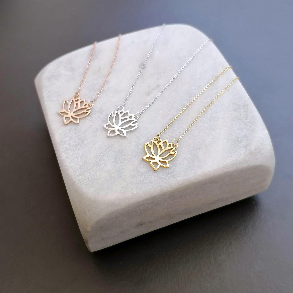 Lotus Necklace | Symbol of Purity & Resilience, styled view