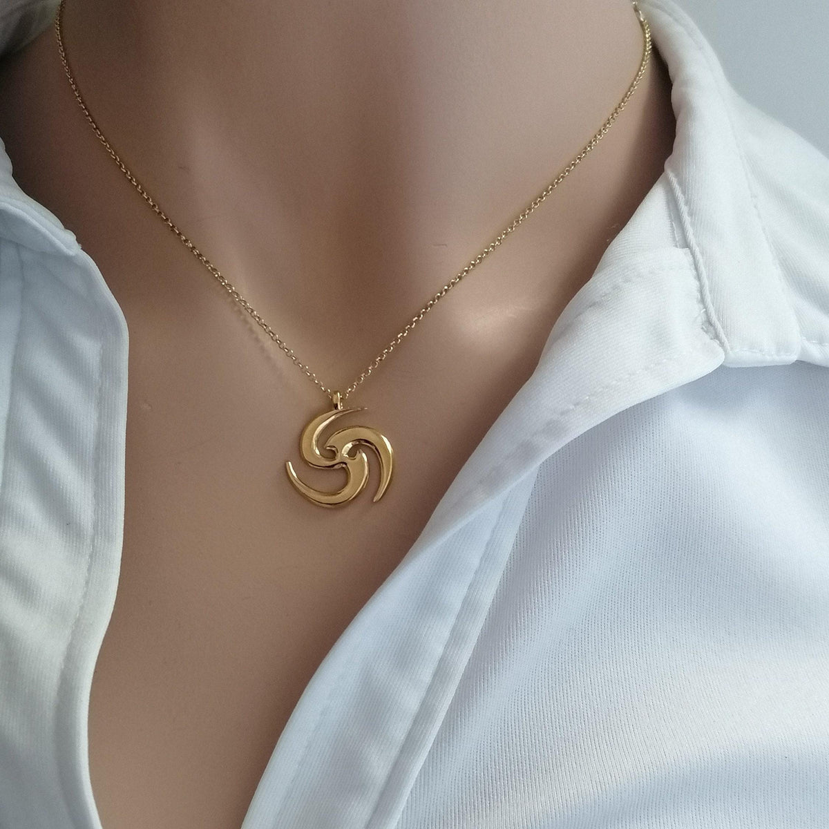 Tomoe Necklace | Cosmic Balance Talisman, additional detail
