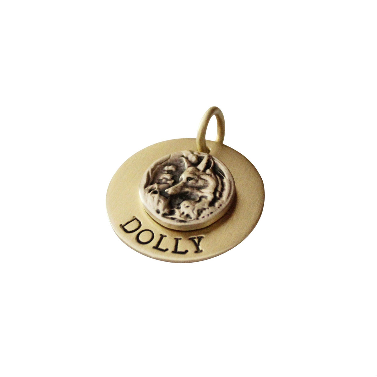 The Clever Fox Token | Artisan Woodland Pet ID & Custom Engraved Dog Tag, styled view