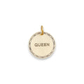 The Whimsical Queen Token | Artisan Boho Crown Pet ID & Custom Engraved Dog Tag, front view
