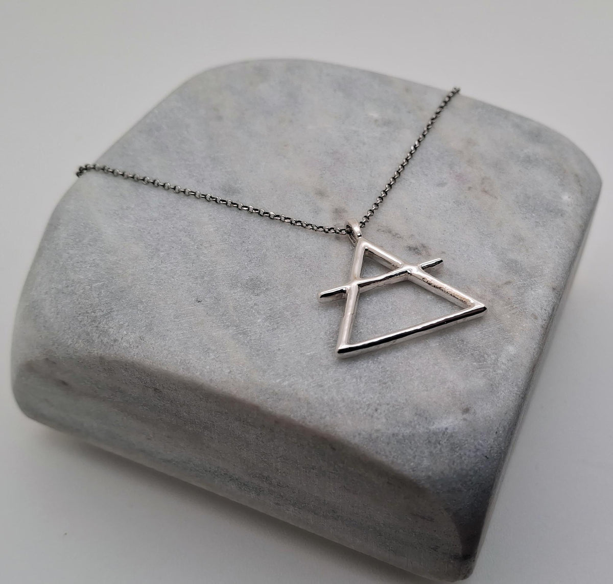 Air Element Necklace | Alchemical Triangle Talisman