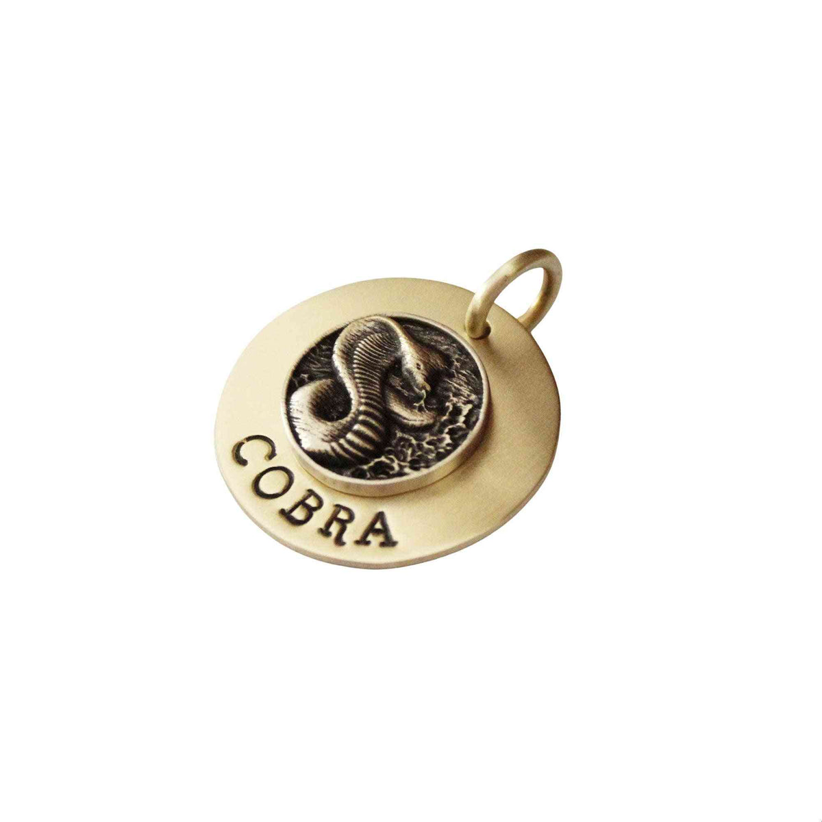 The Serpent Token | Artisan Cobra Pet ID & Custom Engraved Dog Tag, alternate angle