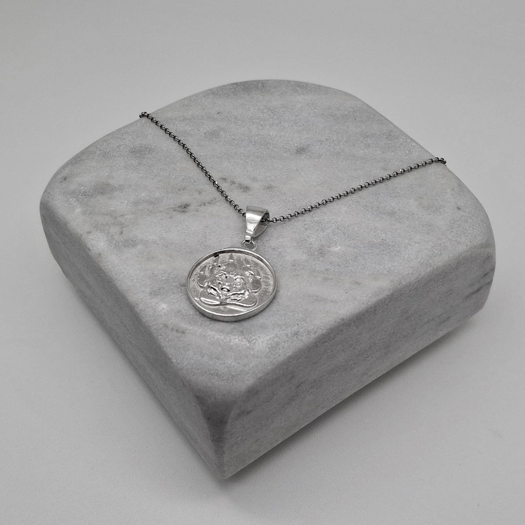 Bear Paw Medallion | Courage & Protection Talisman, front view