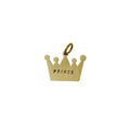 The Monarch Crown Token | Artisan Royal Pet ID & Custom Hand-Stamped Dog Tag, front view