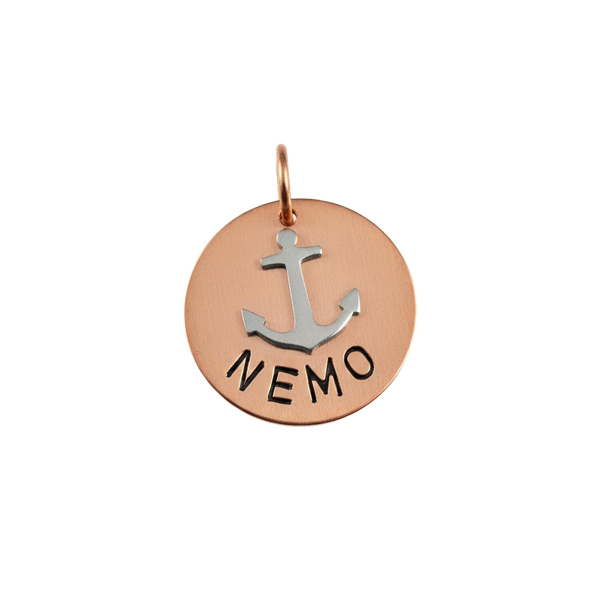 The Steadfast Anchor Token | Artisan Nautical Pet ID & Custom Tag, close-up detail