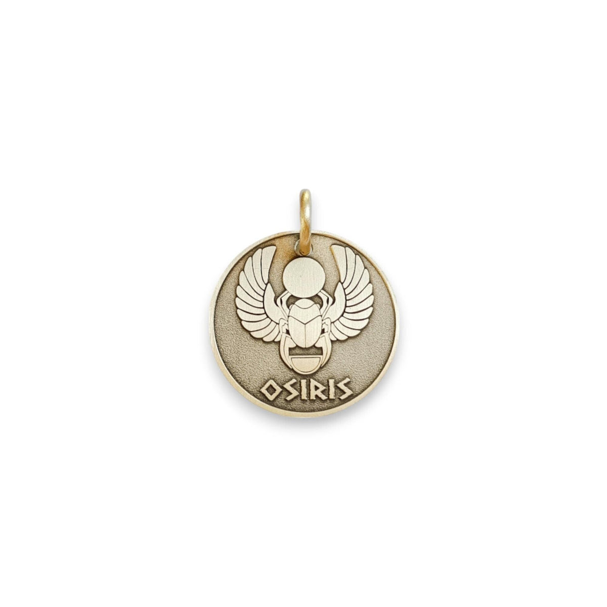 The Eternal Guardian Token | Artisan Scarab Pet ID & Custom Engraved Dog Tag, front view