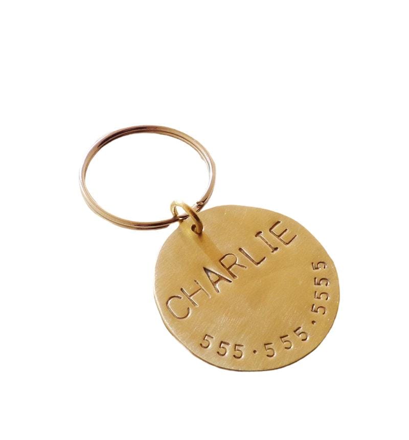 The Unity Token | Artisan Minimalist Pet ID & Custom Round Tag, front view