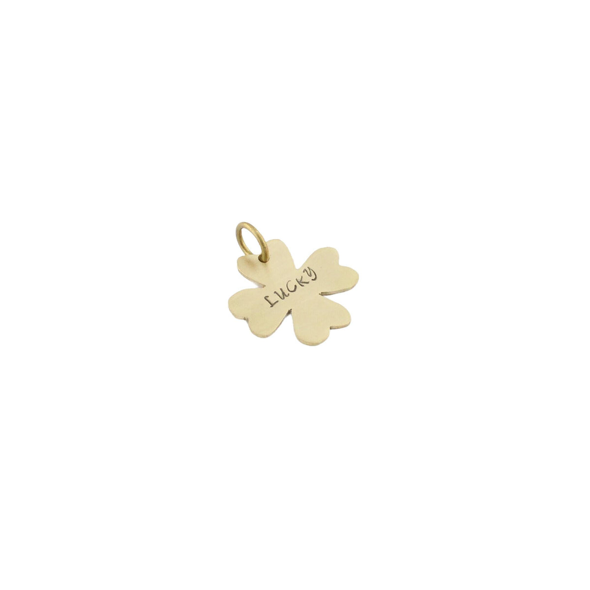 The Fortunate Token | Artisan Clover Pet ID & Custom Dog Tag, alternate angle
