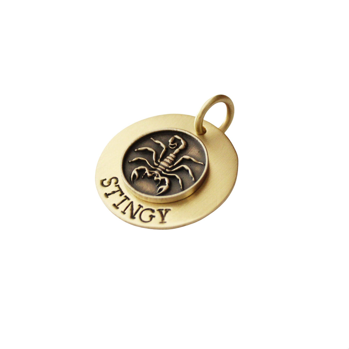 The Stinger Sigil | Artisan Scorpion Pet ID & Custom Engraved Dog Tag, additional detail