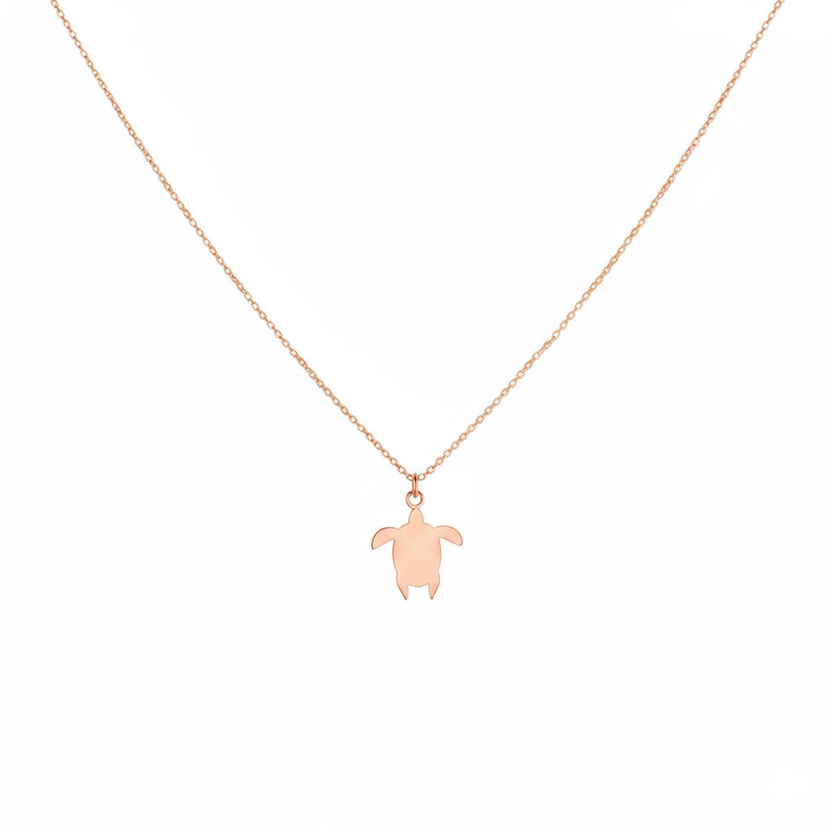 Dainty Turtle Necklace | Ocean Longevity Talisman, in Rose Gold Plated finish