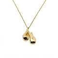Boxing Gloves Pendant | Fighter Resilience Talisman, in Yellow Gold Plated finish