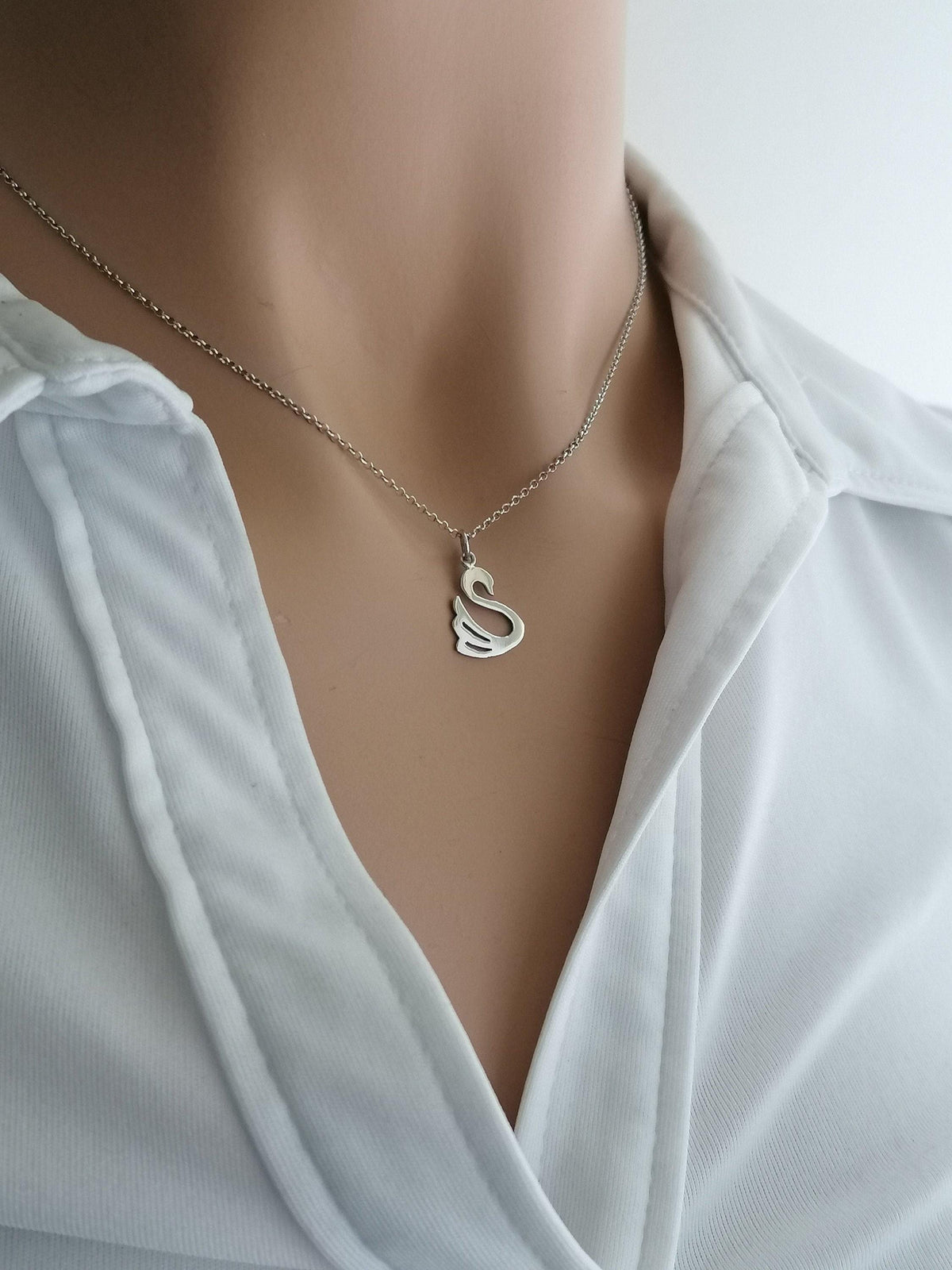 Swan Necklace | Symbol of Grace & Transformation, additional detail