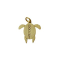 The Ancient Turtle Token | Artisan Nature Pet ID & Custom Motif Dog Tag, front view