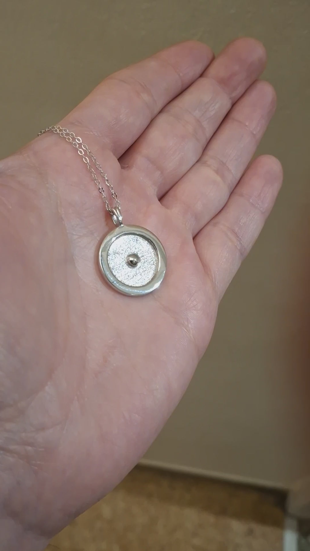 Circumpunct Necklace | Sterling Silver Sacred Geometry Pendant | Minimalist Monad Talisman